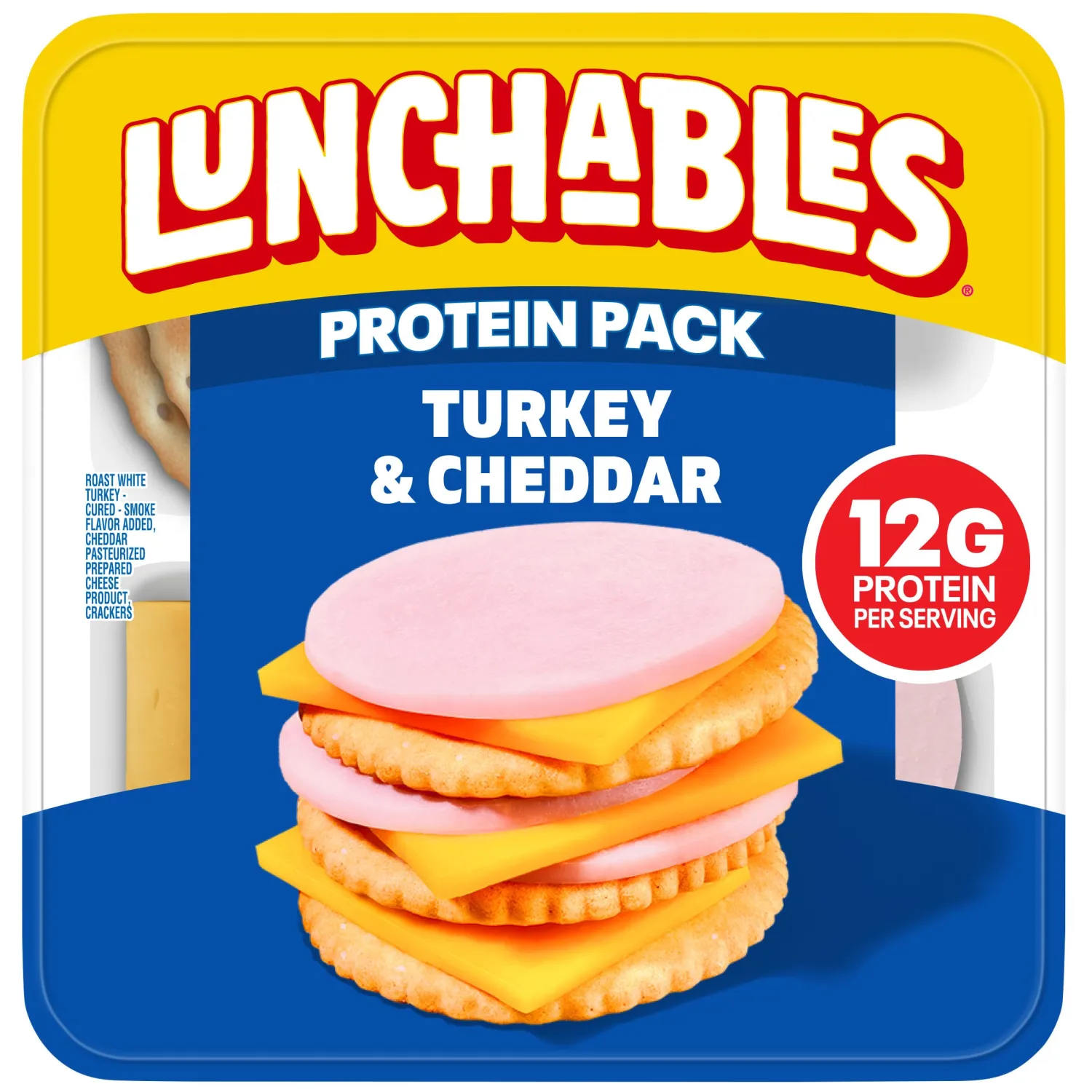 Lunchables Turkey and Cheddar Cracker Stackers, 3.2 oz Tray