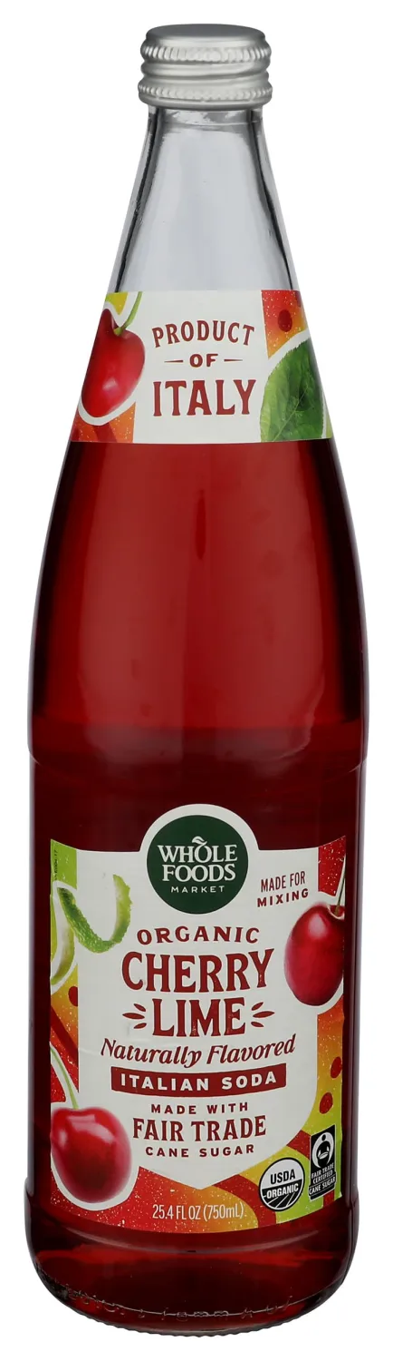Whole Foods Market, Soda Italian Cherry Lime Organic, 25.4 Fl Oz