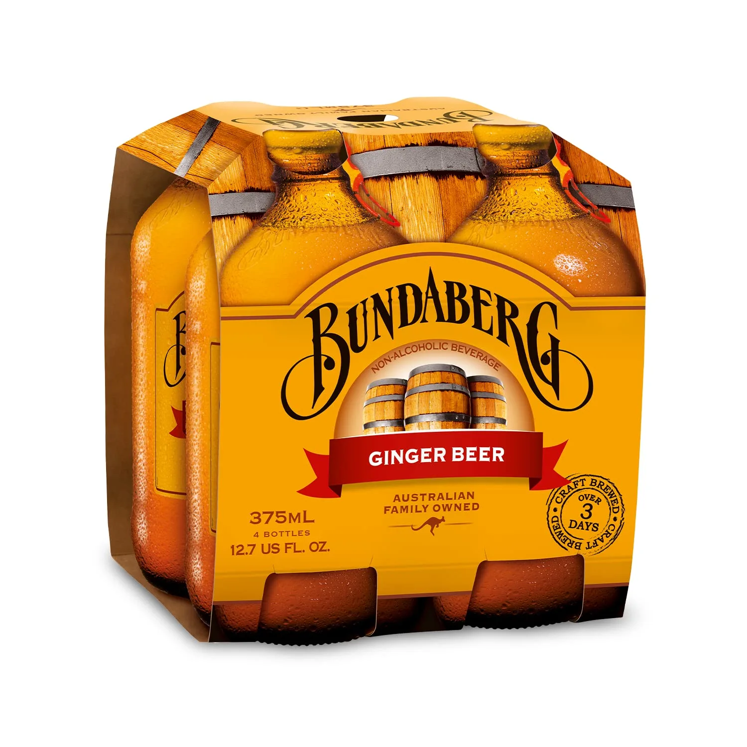 Bundaberg Ginger Beer, 12.7 Fl Oz (pack of 4)