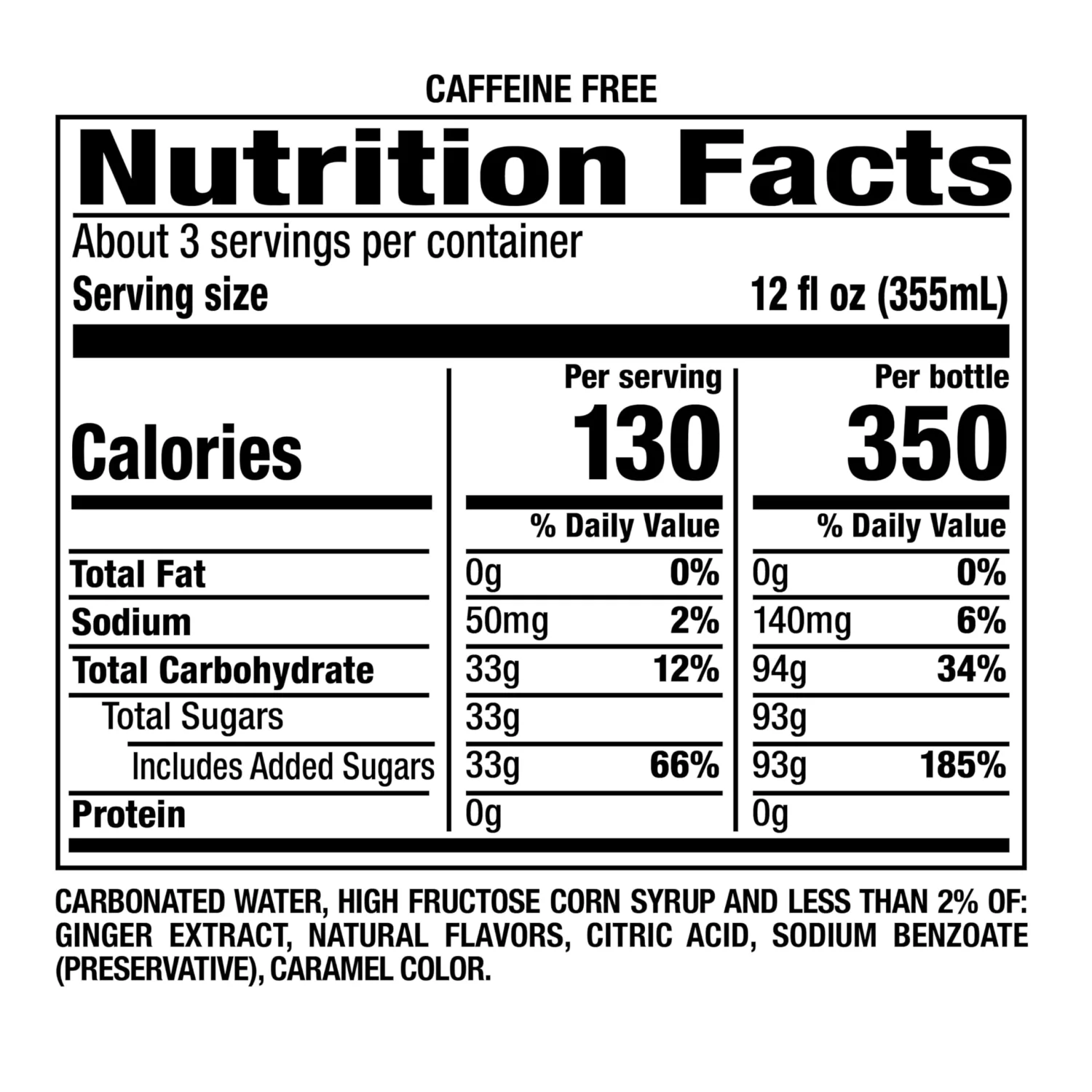 Canada Dry Ginger Ale, 1 Liter Bottle