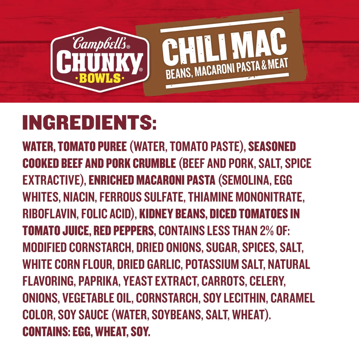 Campbell’s Chunky Soup, Chili Mac Soup, 15.25 oz Microwavable Bowl