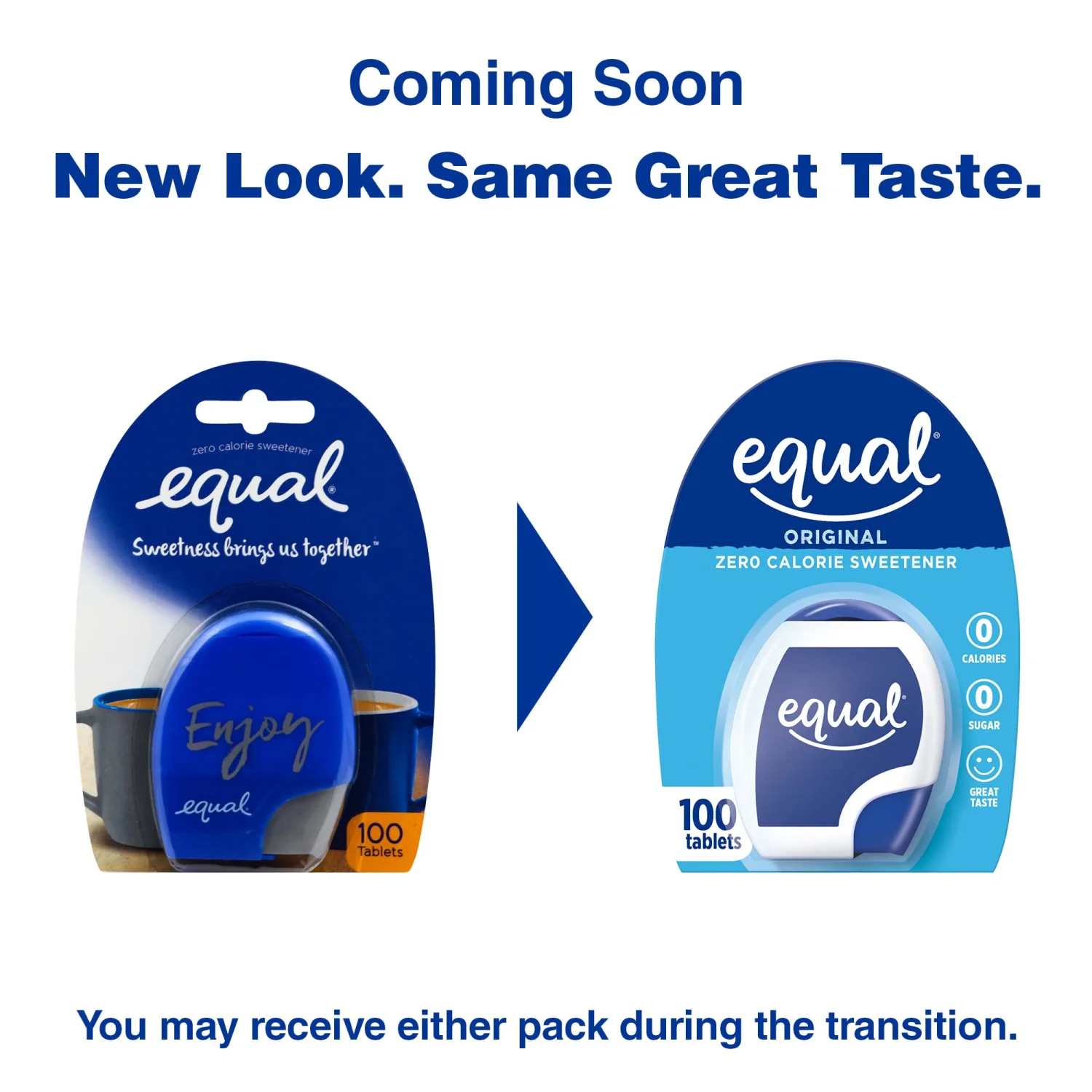 EQUAL 0 Calorie Sweetener Tablets, Aspartame and Acesulfame-K Sweetener, Sugar Substitute, Zero Calorie Sugar Substitute Tablets, Erythritol Free, 100 Ct (Pack of 1)