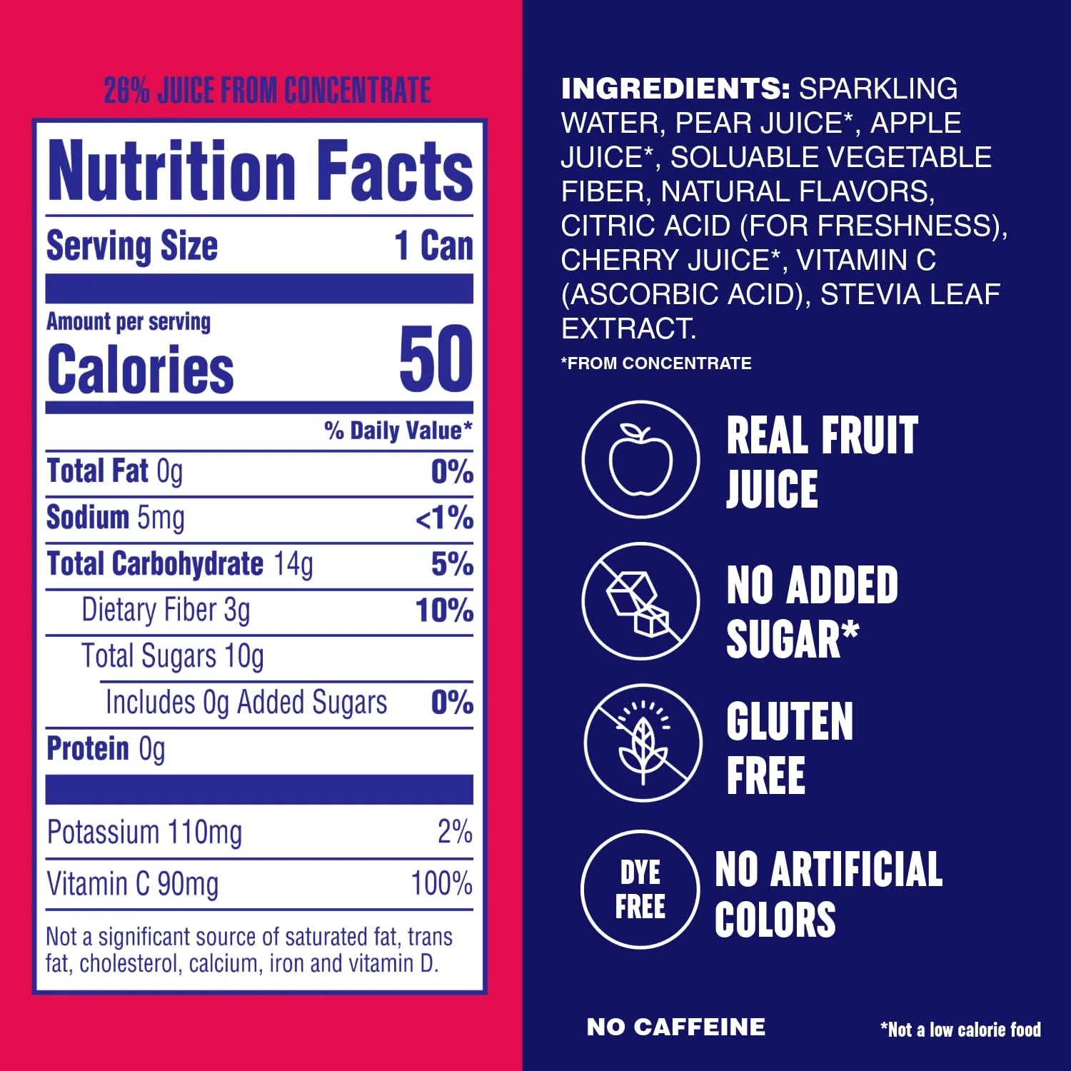 PLEZi FiZZ Cherry Limeade, Sparkling Juice Drink with Real Fruit Juice – No Added Sugar, Soda Soft Drinks Alternative – Low Sugar Beverage, Good Source of Fiber, 12 Fl Oz (12 Pack)