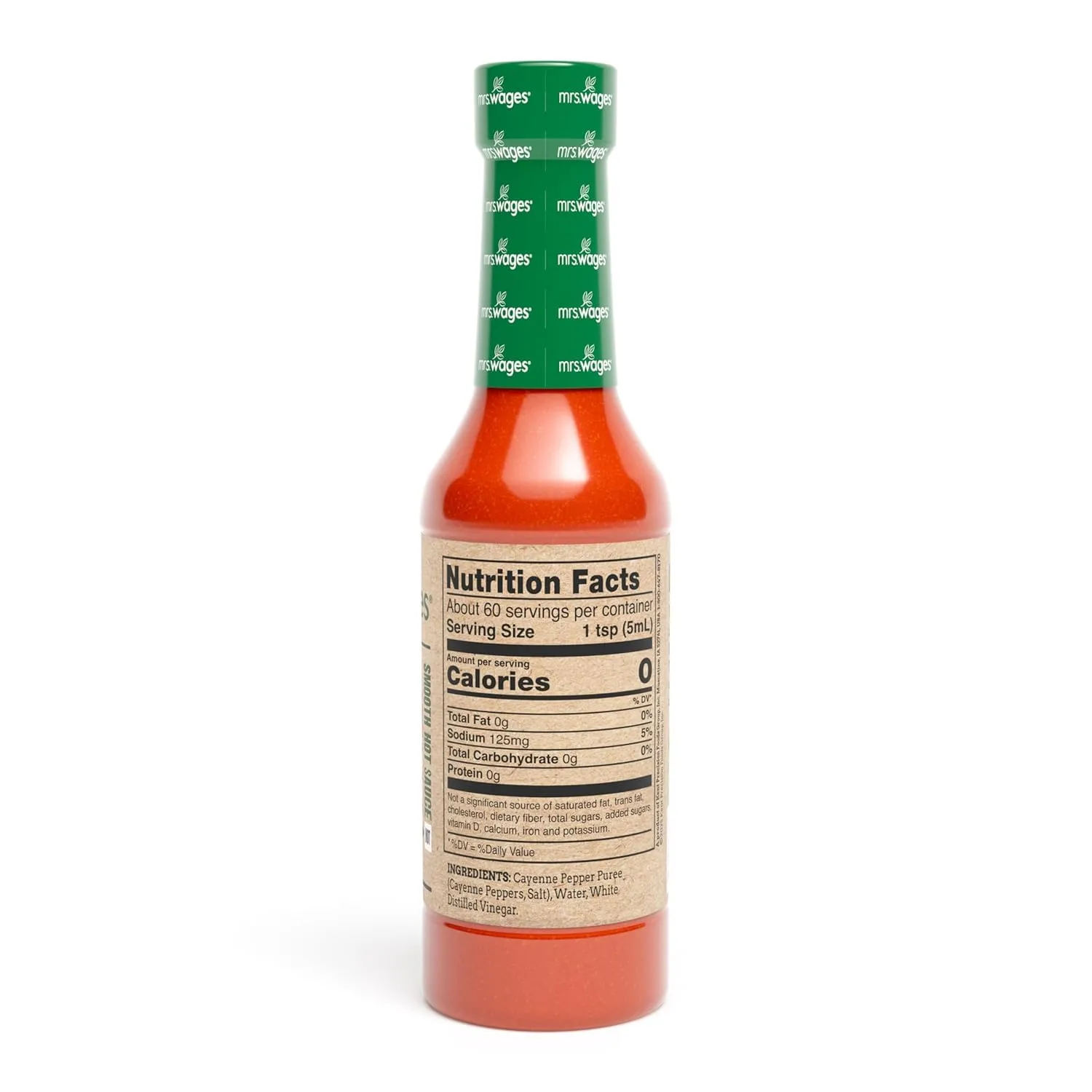 Mrs. Wages Original Mississippi Style Spice Sauce, Medium Hot Sauce, Perfect For Wings, Chicken Dip, Kabobs, Zesty, Tangy, Cayenne Pepper & Vinegar, Flavorful Heat, Smooth Hot Sauce, 10 fl oz Bottle