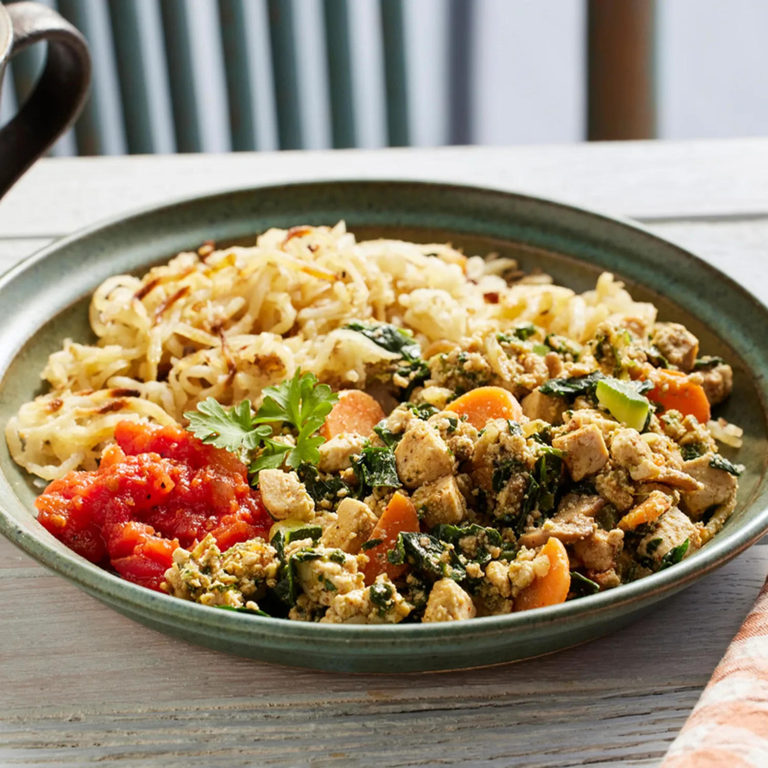 Amy's Frozen Meals, Vegan Tofu Scramble, Made With Organic Tofu, Vegetables and Hash Browns, Gluten Free Microwave Meals, 9 Oz