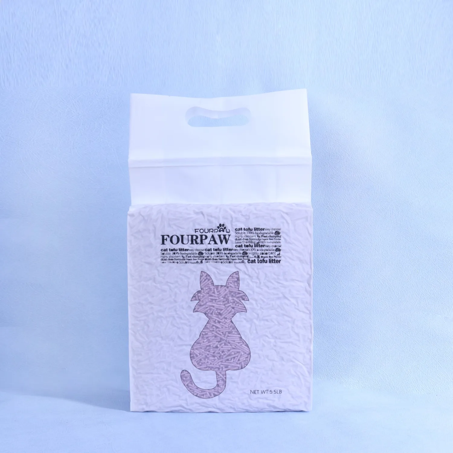 Tofu Cat Litter Lavender Scent 5.5 Lbs, Can Flush Down Toilets or drains, Low Tracking Cat Litter 2mm Pellets.