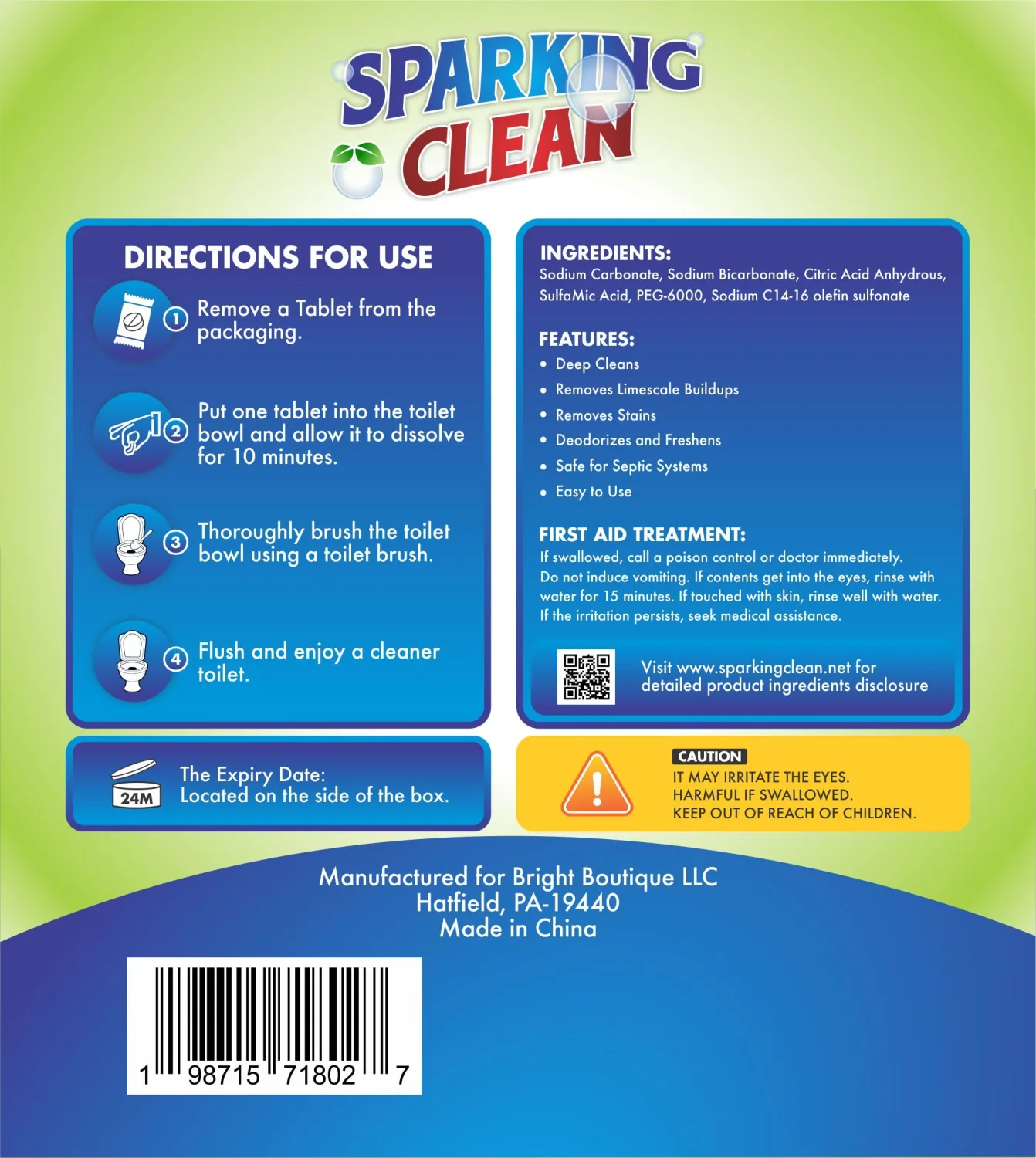 Toilet Bowl Cleaner Tablets – 24 Pack Toilet Bowl Tablets for Inside the Bowl – Long-Lasting Toilet Cleaners for a Spotless Finish