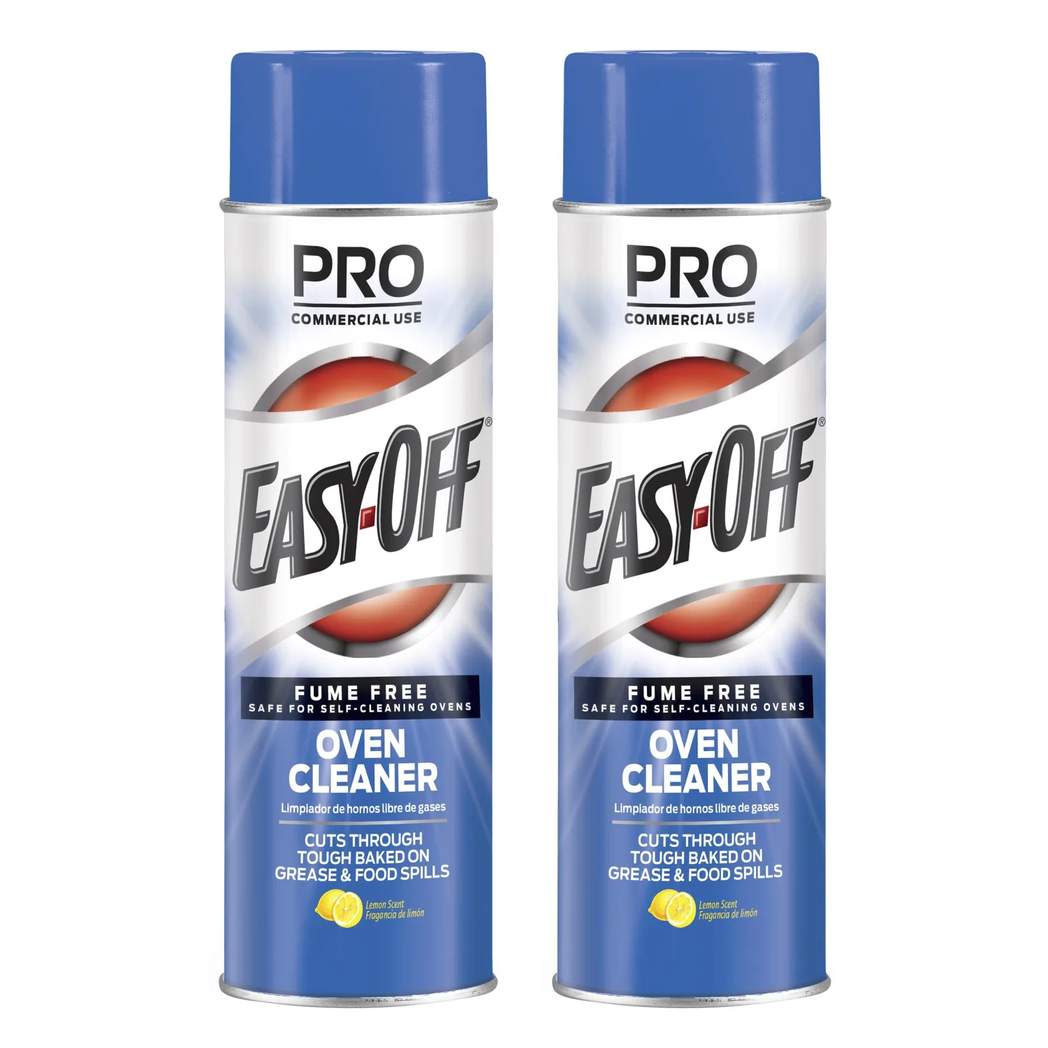 Easy Off Pro Fume Free Oven Cleaner, Destroys Tough Burnt on Food and Grease, Lemon Scent, 24 oz., 2 Count