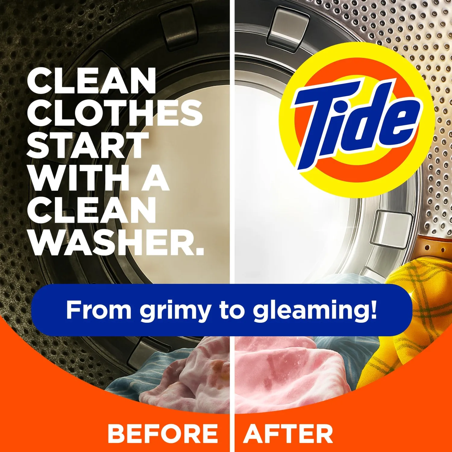 Washing Machine Cleaner by Tide, Washer Machine Cleaner with Oxi for Front and Top Loader Washer Machines, Deep Cleaning Odor Eliminator, 3 Month Supply