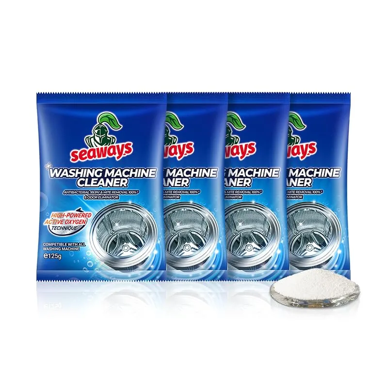 Washing Machine Cleaner Powder 4 Pack - Deep Clean Solution for HE Top Load and Front Load Washers, Descaler for Drum, Tub & All Internal Parts - 4 Month Supply