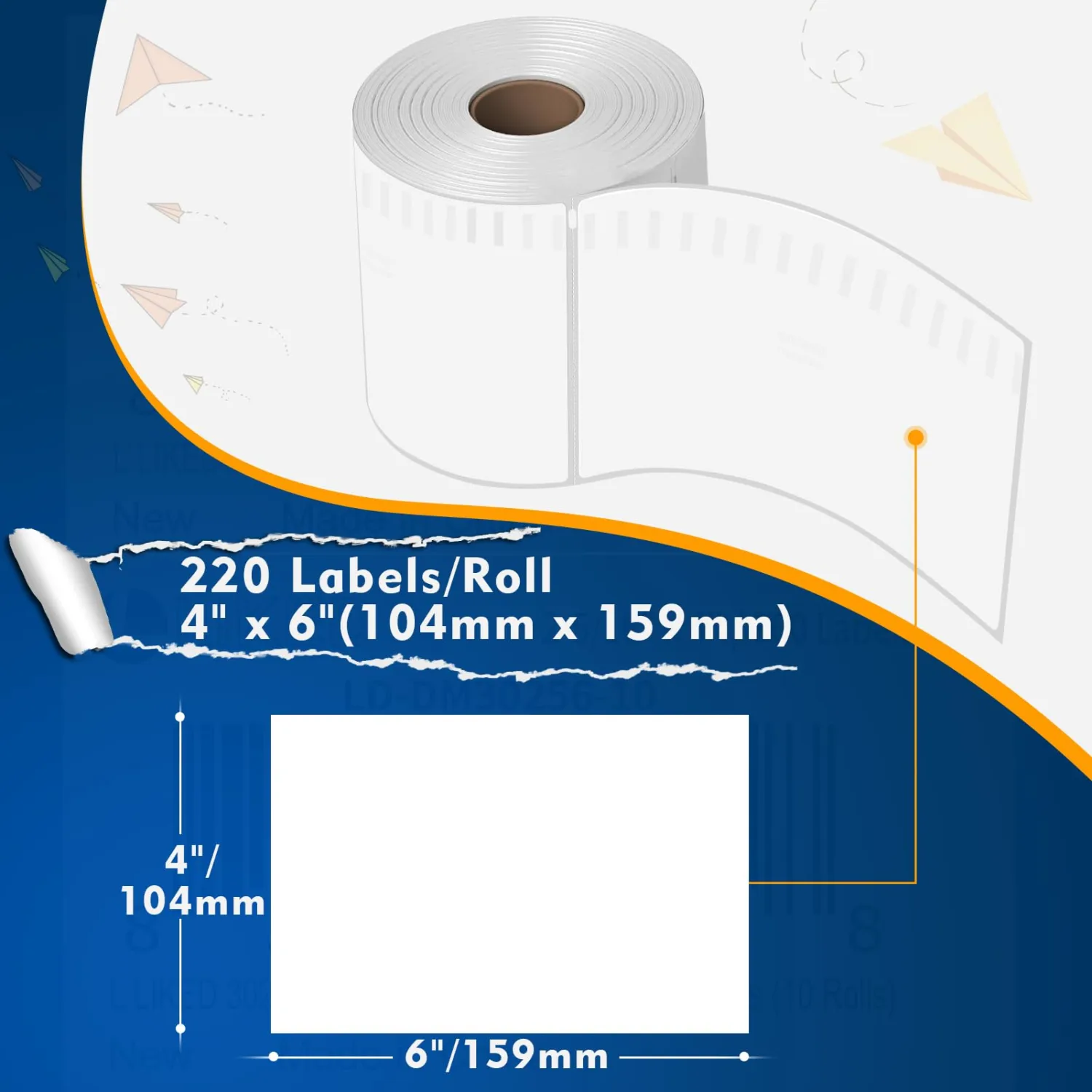 L LIKED 220 Count 4x6 Thermal Shipping Labels, Compatible with Rollo, Jadens, Nelko, DYMO 4XL 1744907 - Commercial Grade