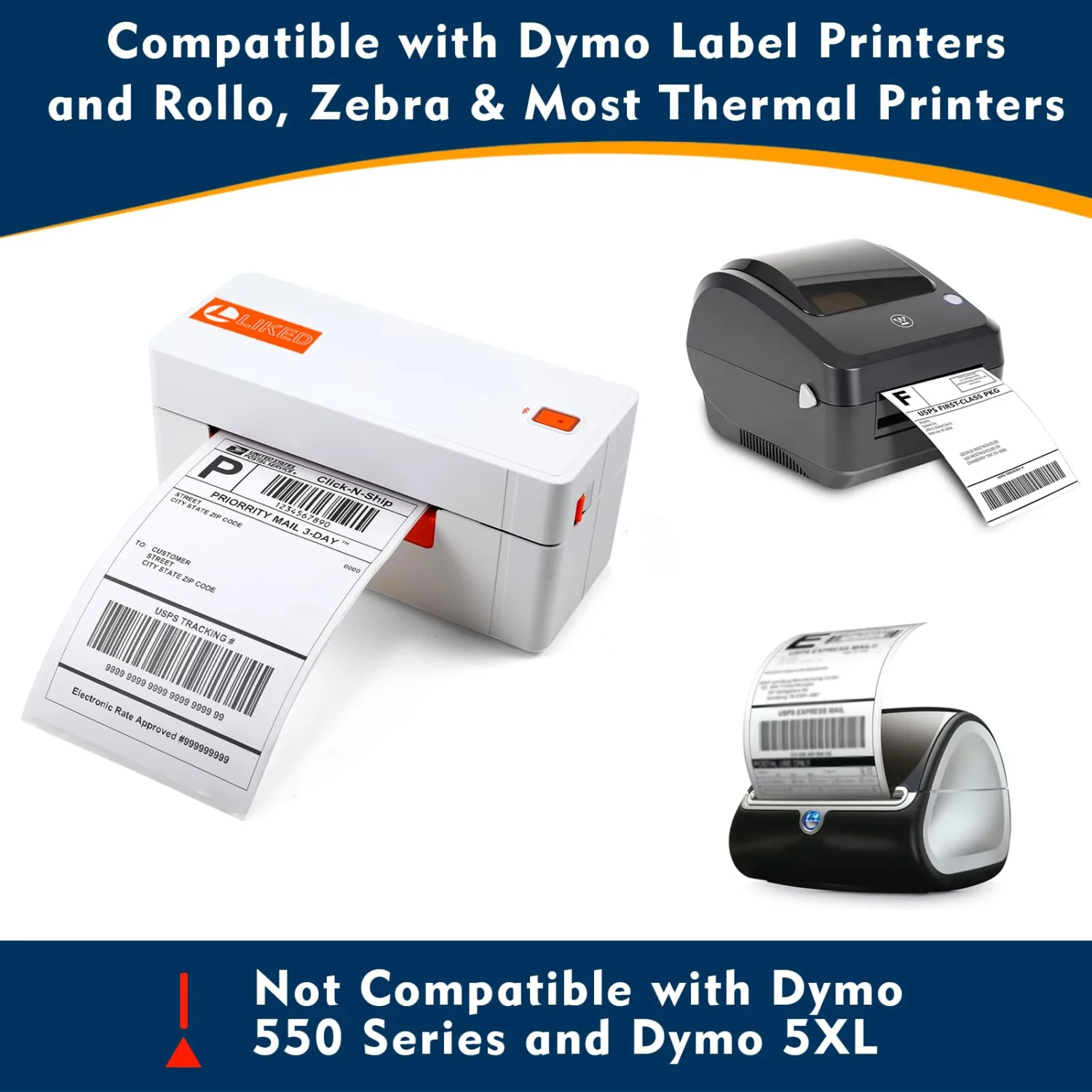 L LIKED 220 Count 4x6 Thermal Shipping Labels, Compatible with Rollo, Jadens, Nelko, DYMO 4XL 1744907 - Commercial Grade