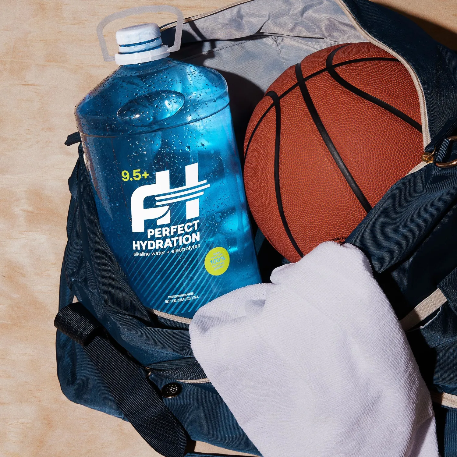 Perfect Hydration 9.5+ pH Alkaline Drinking Water, Electrolyte Minerals for Taste, Made in the USA, 1 Gallon (128 fl oz) Jug, Case of 4