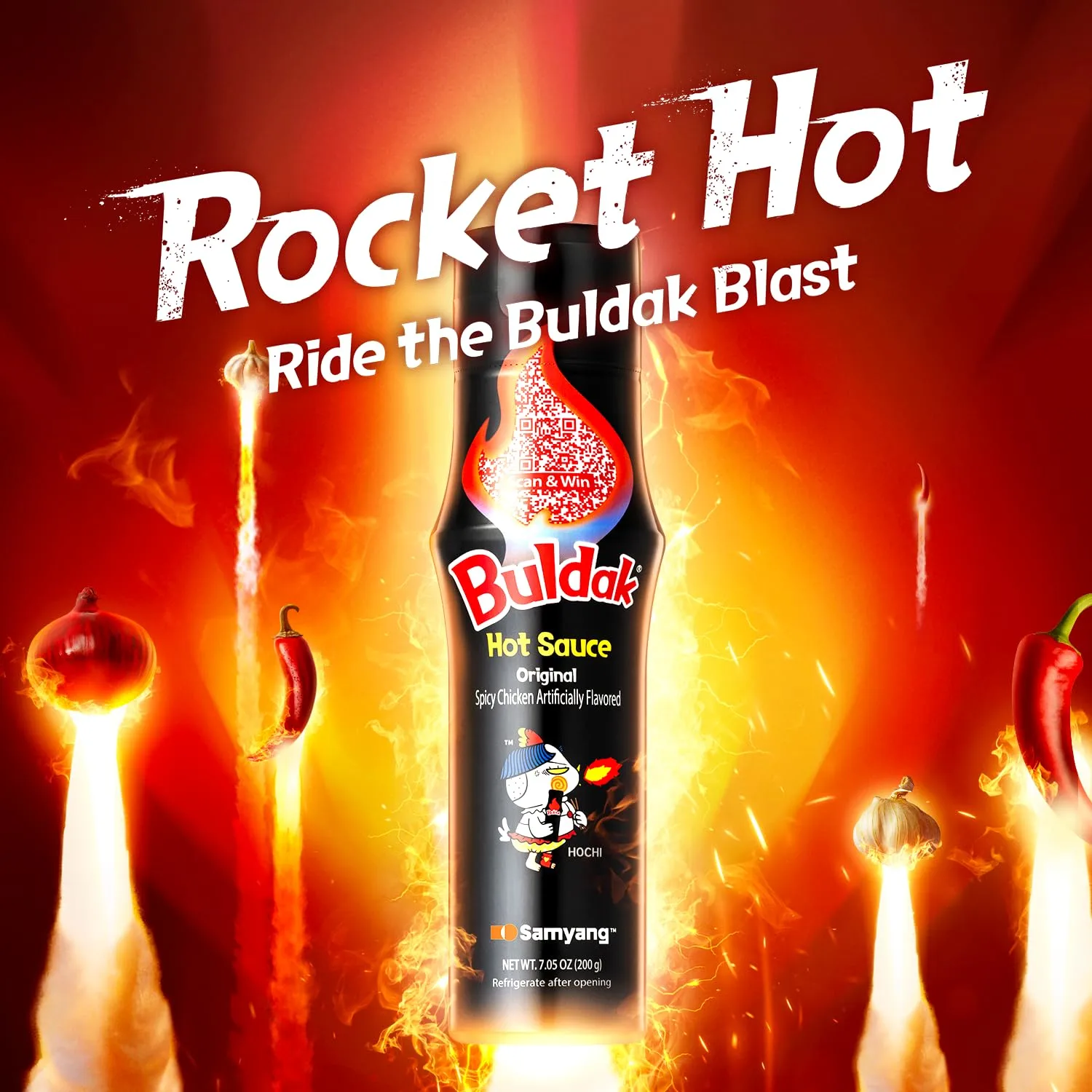 Samyang Buldak Hot Sauce - Original, Korean Spicy Hot Chicken Flavor Sauce [5.57 fl oz (200g) x 2 pack]