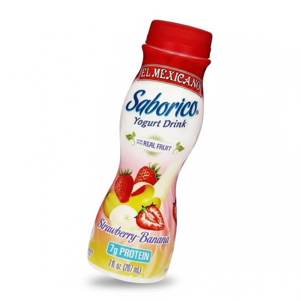 El Mexicano Drinkable Yogurt, Strawberry Banana, 7 oz
