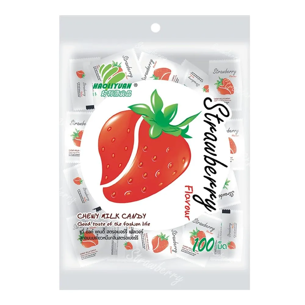 Generic My Chewy Strawberry Flavour Soft Milk Candy, (100 Counts), 12.69 Oz