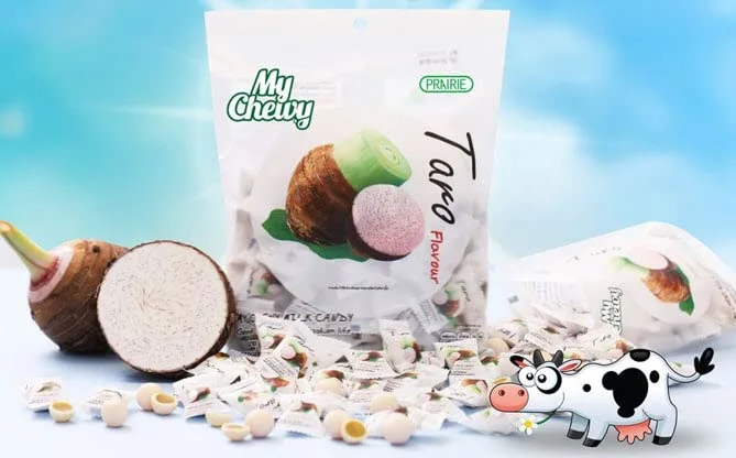 My Chewy Taro Soft Milk Candy (100 Counts, 12.69 Oz) Asian Candy Individually Wrapped Sweet Snack for Kids and Adults