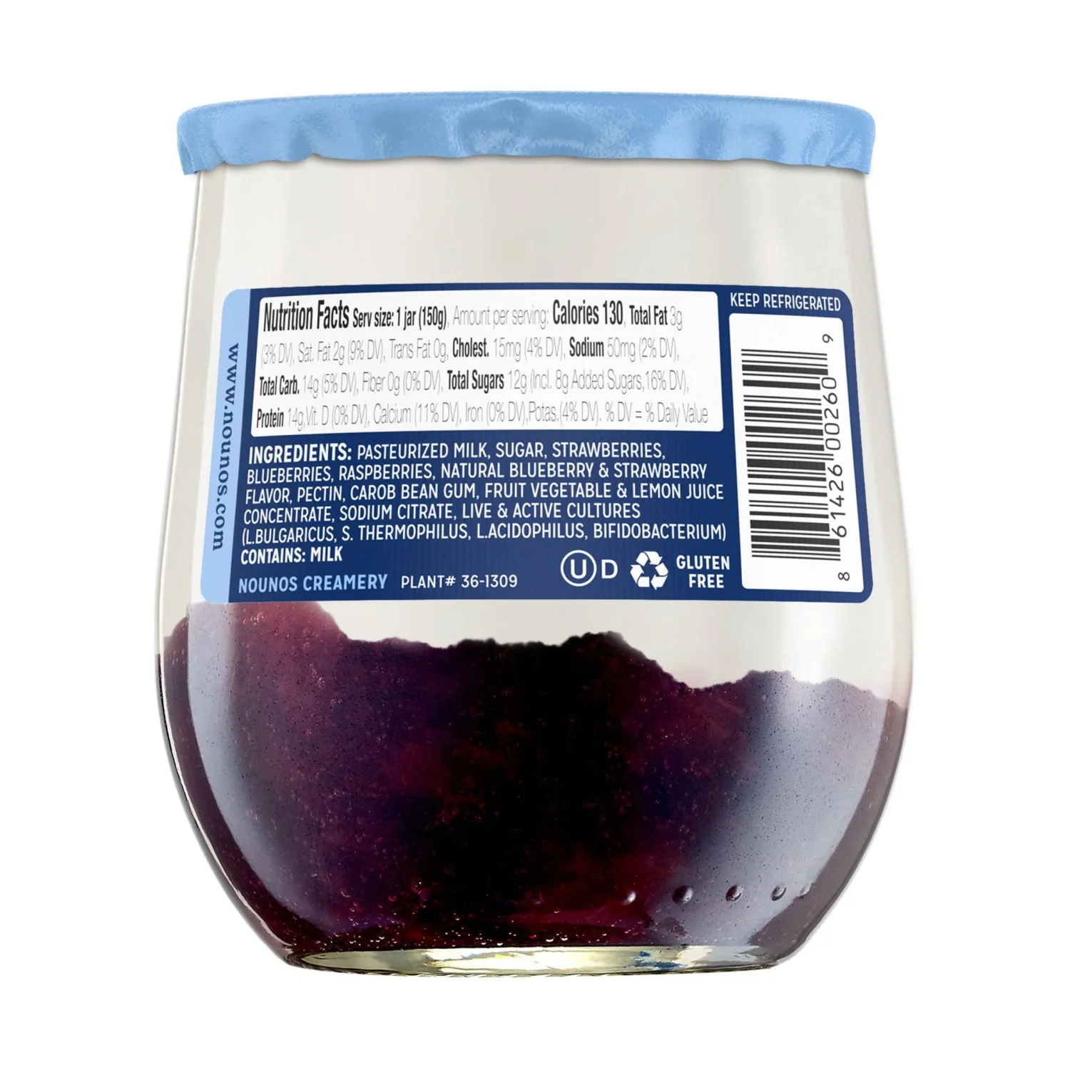 NOUNOS CREAMERY Mixed Berry Greek Yogurt, 5.3 OZ