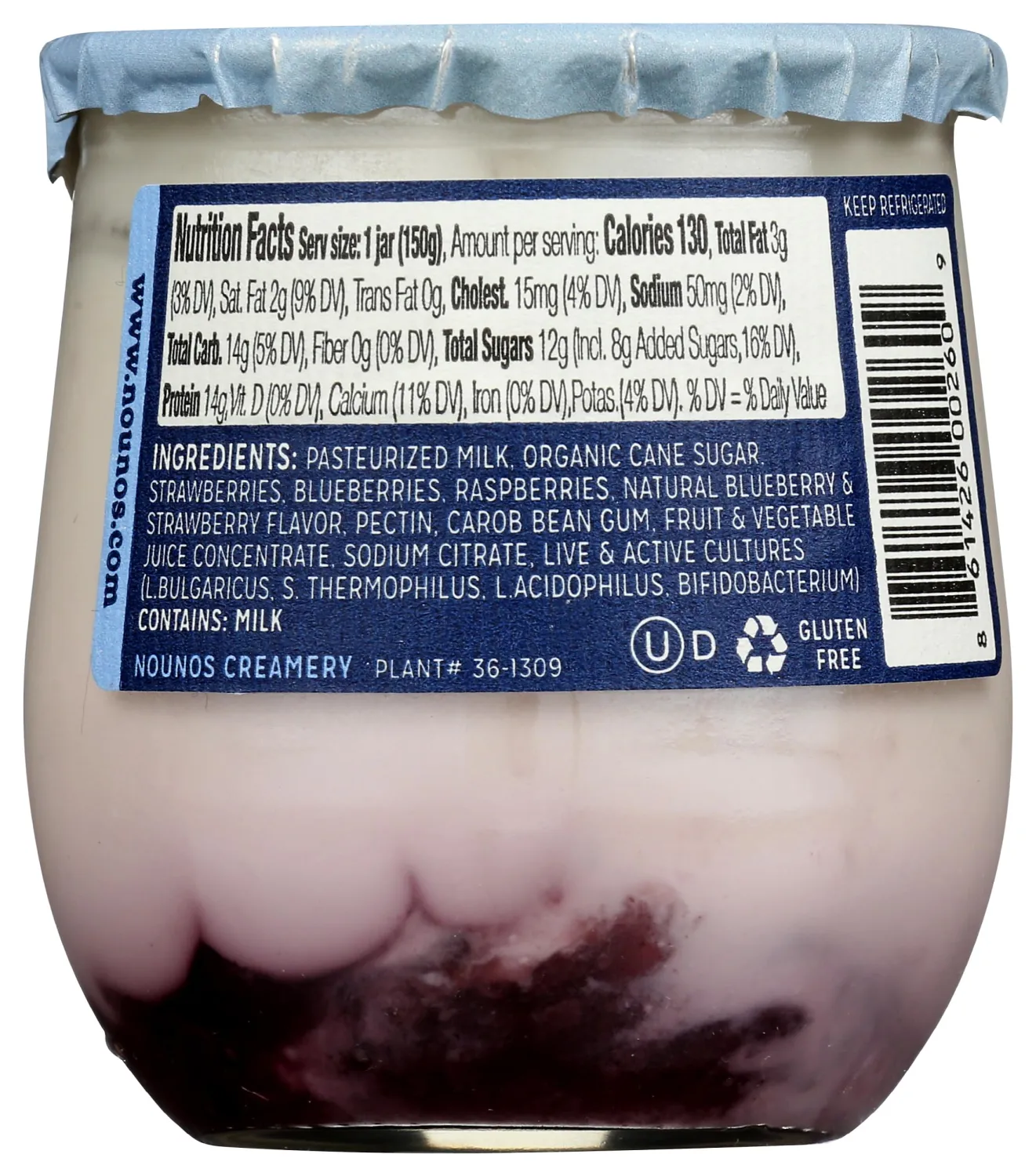 NOUNOS CREAMERY Mixed Berry Greek Yogurt, 5.3 OZ