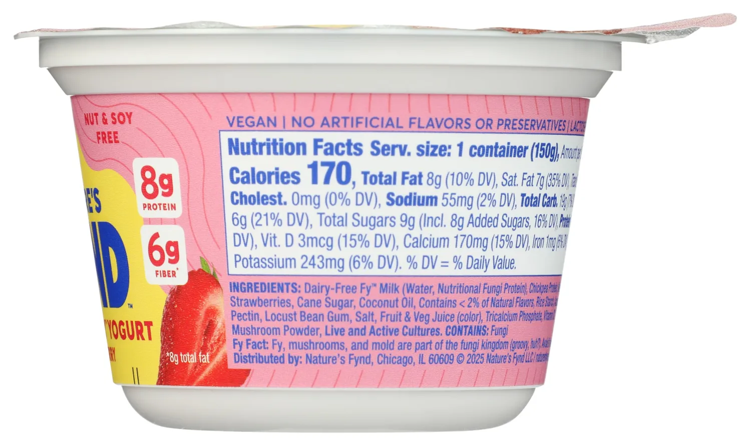 Nature's Fynd Dairy Free Strawberry Yogurt, 5.3 OZ