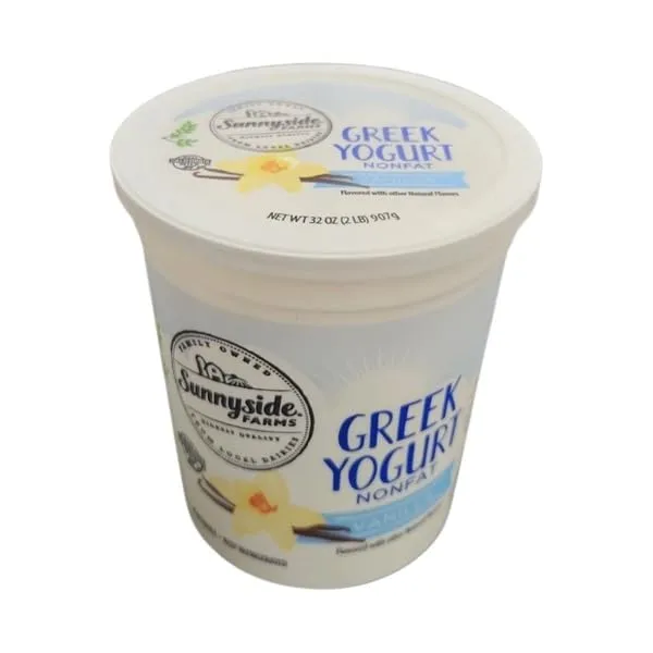 Sunnyside Farms, Vanilla Greek Yogurt, 32 Ounce
