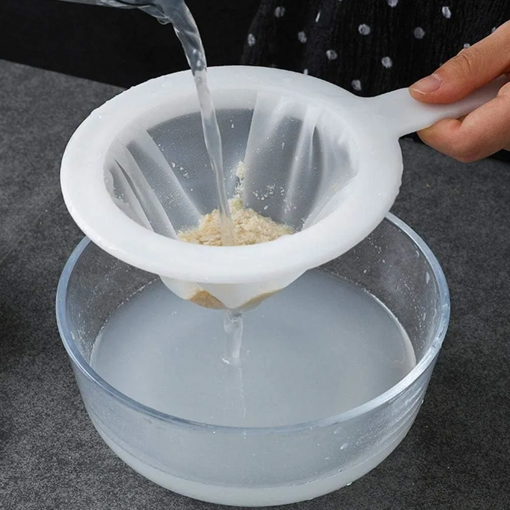 Food Filter Fine Nylon Mesh Sieve, Juice Strainer, Soy Milk Strainer, Plastic Mesh Colander for Filtering Honey Yogurt Coffee Wine Oil (100 Mesh)