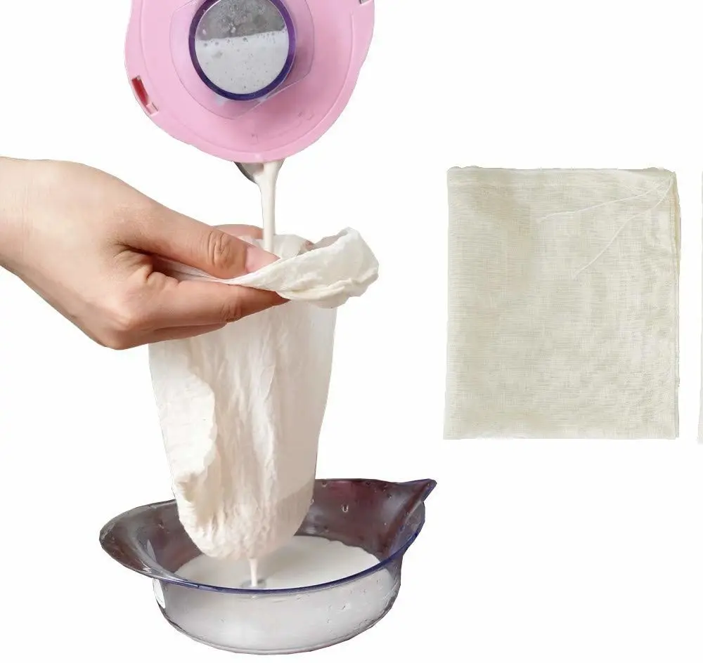 AOUXSEEM 4 Pack Small Cheesecloth Bags for Hot Milk Tea, Reusable Cold Brew Coffee Bags for Straining, Mesh Filter Cooking Bags for Spices Making Cheese, Yogurt Juice Strainer (10"x12")
