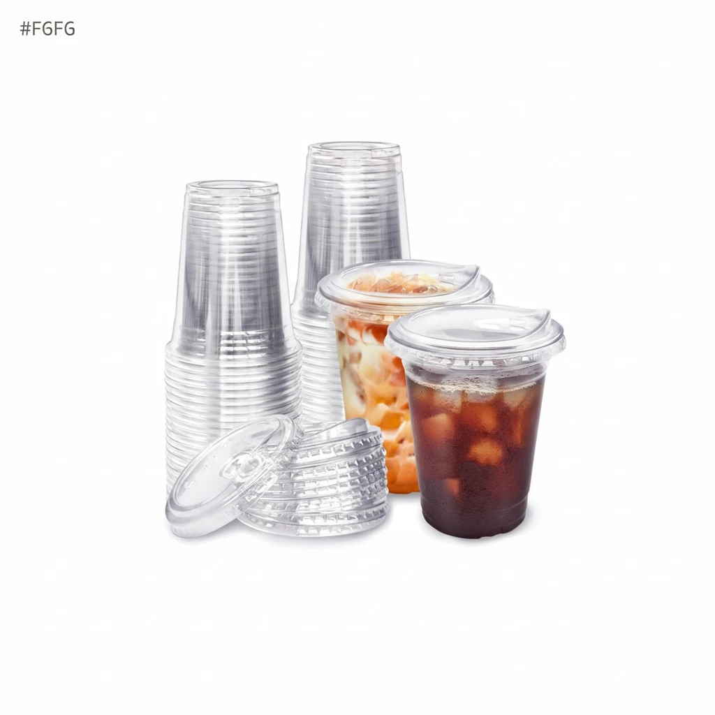 16 Oz Plastic Clear Cups with Strawless-Sip-Lids,25 Sets Plastic Cups with Sip Through Lids,Disposable Iced Coffee Cups for Milkshake,Smoothie,Cold Drinks