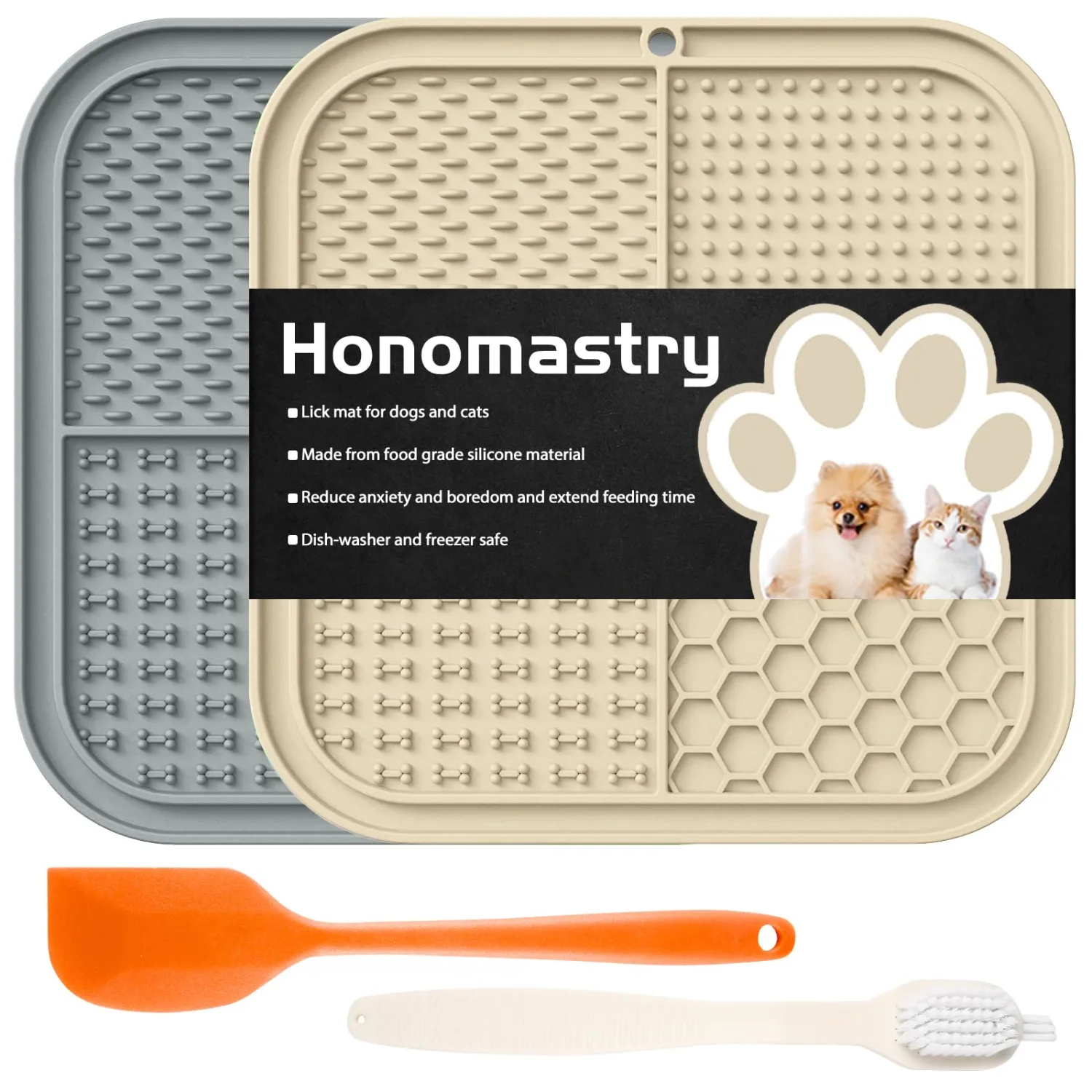 Lick Mat for Dogs, Premium Lick Pad with Suction Cups for Dog Anxiety Relief, Slow Feeder Dog Bowls, Bathing, Grooming and Training