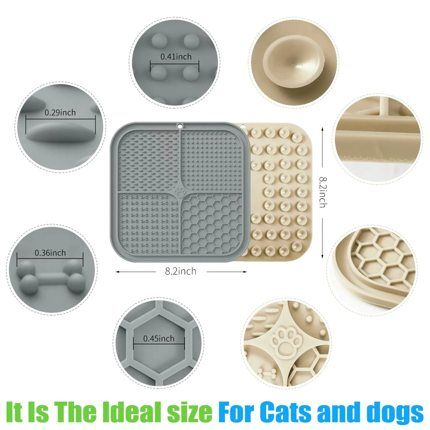 Lick Mat for Dogs, Premium Lick Pad with Suction Cups for Dog Anxiety Relief, Slow Feeder Dog Bowls, Bathing, Grooming and Training