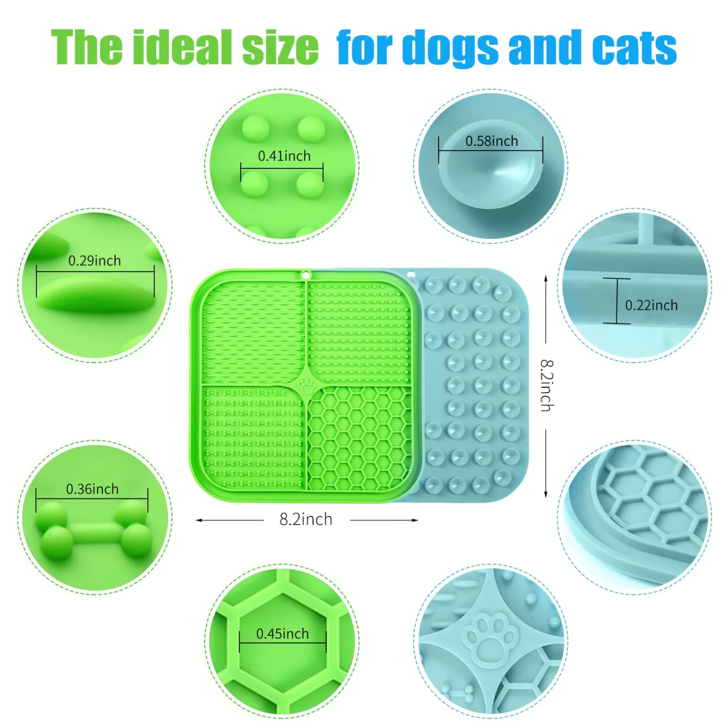 Lick Mat for Dogs, Premium Lick Pad with Suction Cups for Dog Anxiety Relief, Slow Feeder Dog Bowls, Bathing, Grooming and Training