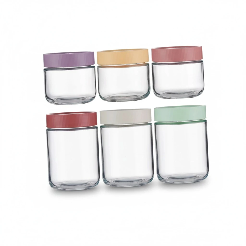 Danmu 16 oz Overnight Oats Containers with Lids,Meal Prep Containers,Mason Jars 8 oz with Lids for Snack,Overnight Oats,Yogurt,Parfait,Soup,Smoothies,Salad 100% Leak-proof Dishwasher Safe 6 Pack