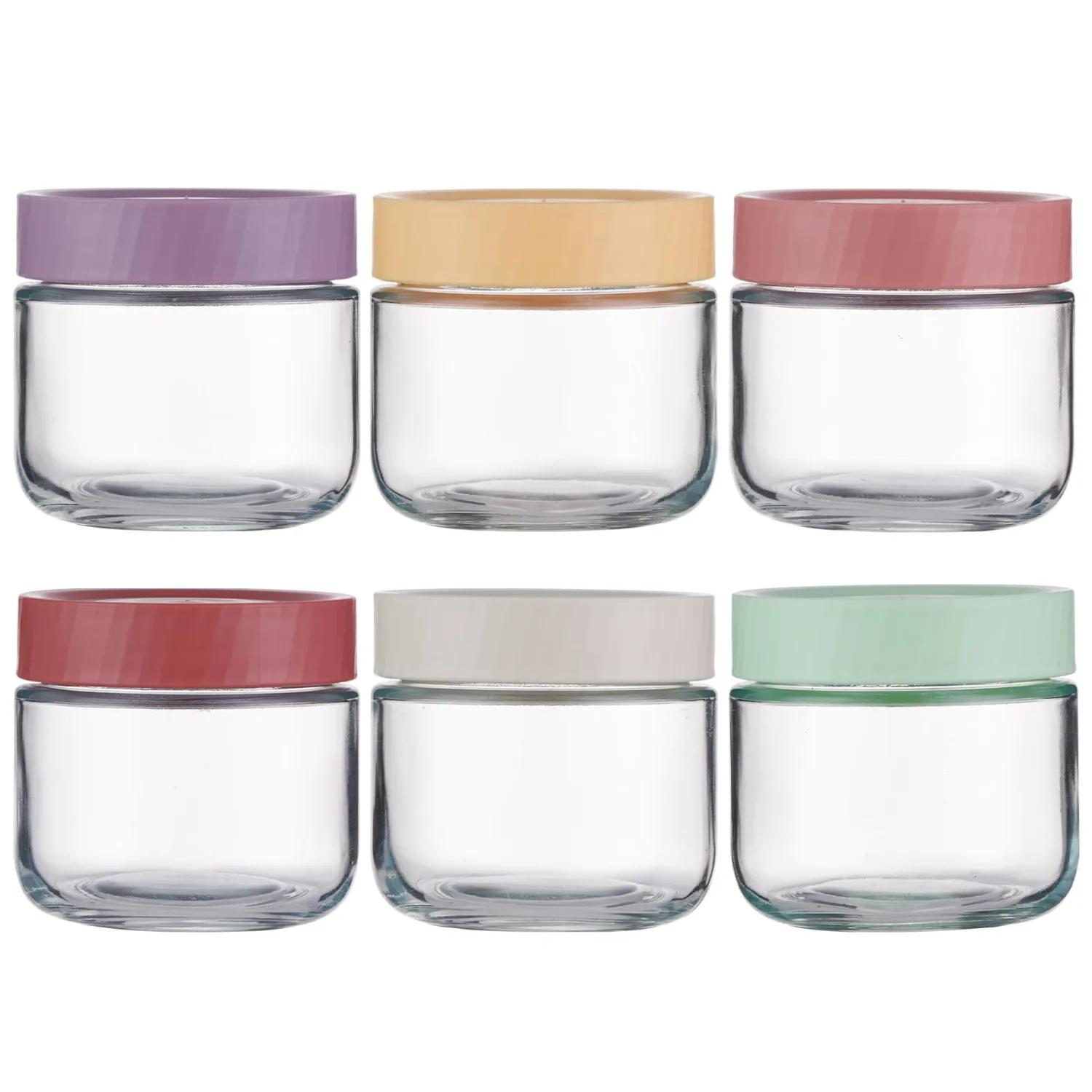 Danmu 8 oz Overnight Oats Containers with Lids,Meal Prep Containers 6 Pack,Mason Jars 8 oz with Lids for Snack,Overnight Oats,Yogurt,Parfait,Soup,Smoothies,Salad 100% Leak-proof Dishwasher Safe