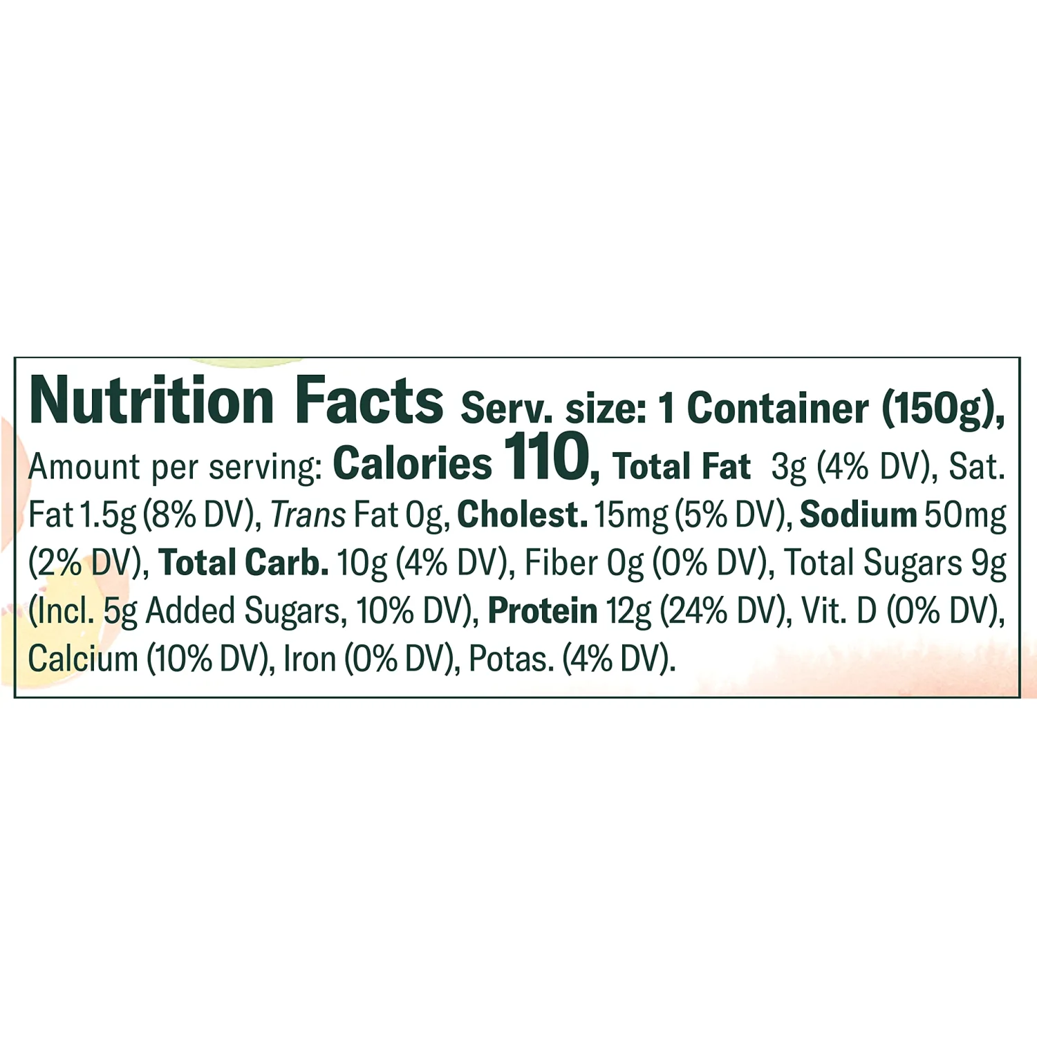 Chobani® Less Sugar Low-Fat Greek Yogurt Clingstone Peach 5.3oz