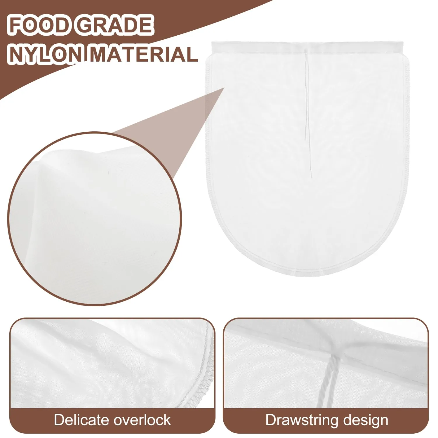 Cheese Bags, 3 Pack 12" x 10" Nylon Reusable Fine Mesh Cheesecloth Strainer Nut Tea Beer Juice Filter Cloth for Cold Brew Coffee Yogurt Almond Soy Oat Milk