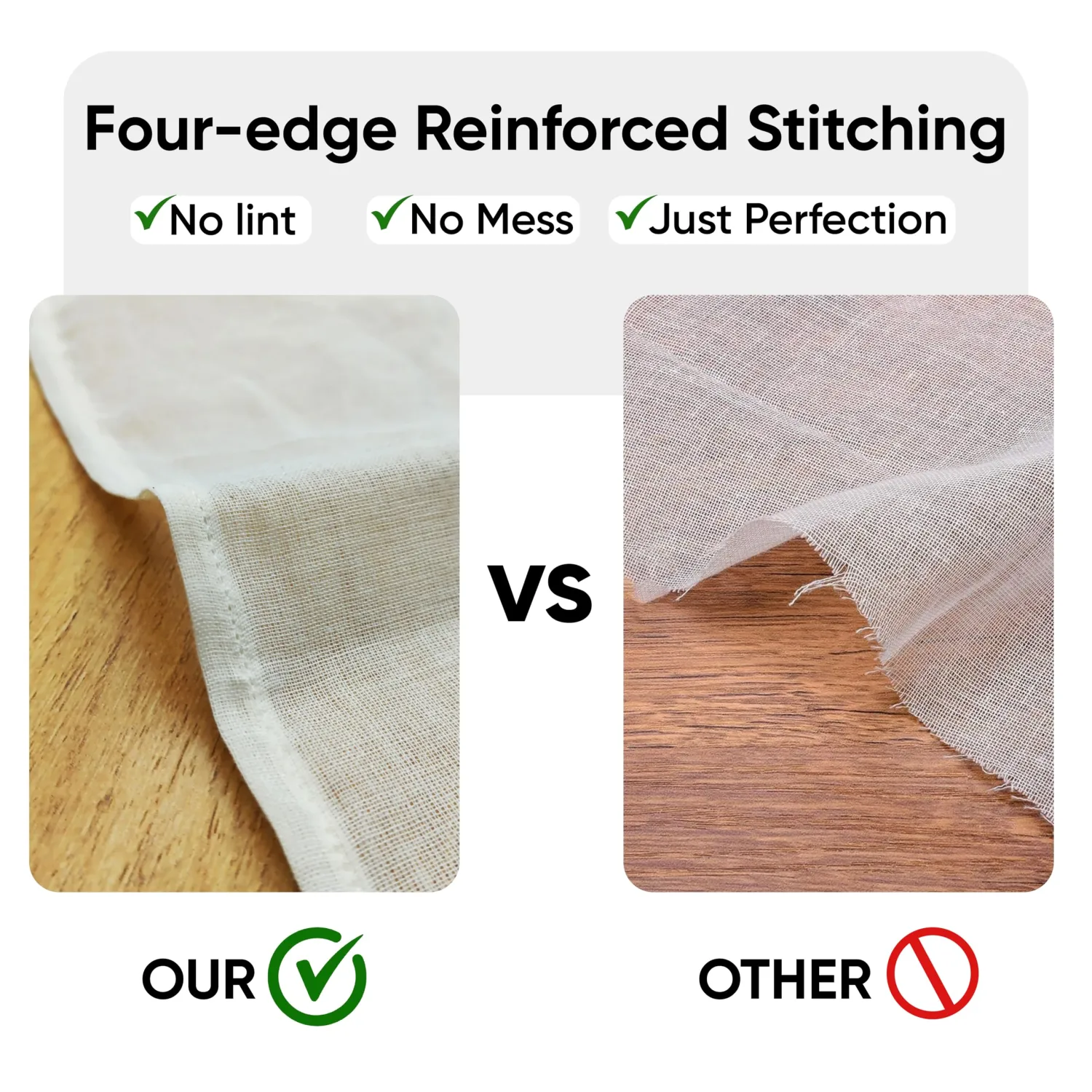 Raajsee Cheese Cloths 6 pcs Hemmed 20x20 inch Reusable 100% Unbleached Organic Cheesecloth for Straining Craft, Grade 100 Ultra Fine Muslin Cloth For Turkey Baking Juicing Brewing Yogurt Strainer