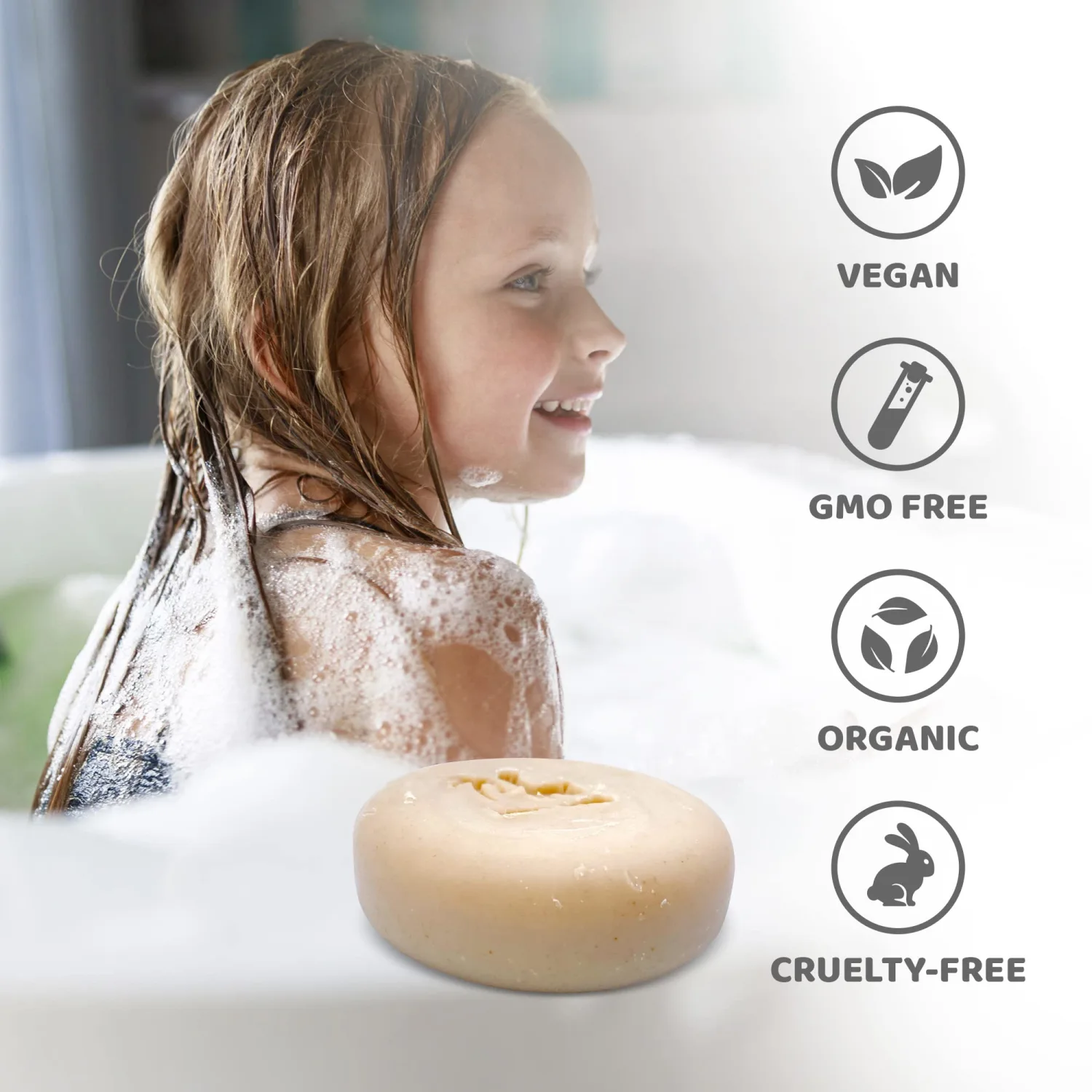 Organic Baby Soap Bar with Greek Yogurt and Coconut Milk - Naturally Cold Processed from Organic Ingredients - Extra Moisturizing Baby's Delicate Skin - Handmade in USA
