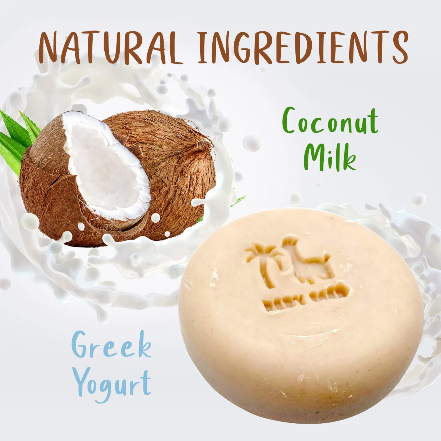 Organic Baby Soap Bar with Greek Yogurt and Coconut Milk - Naturally Cold Processed from Organic Ingredients - Extra Moisturizing Baby's Delicate Skin - Handmade in USA