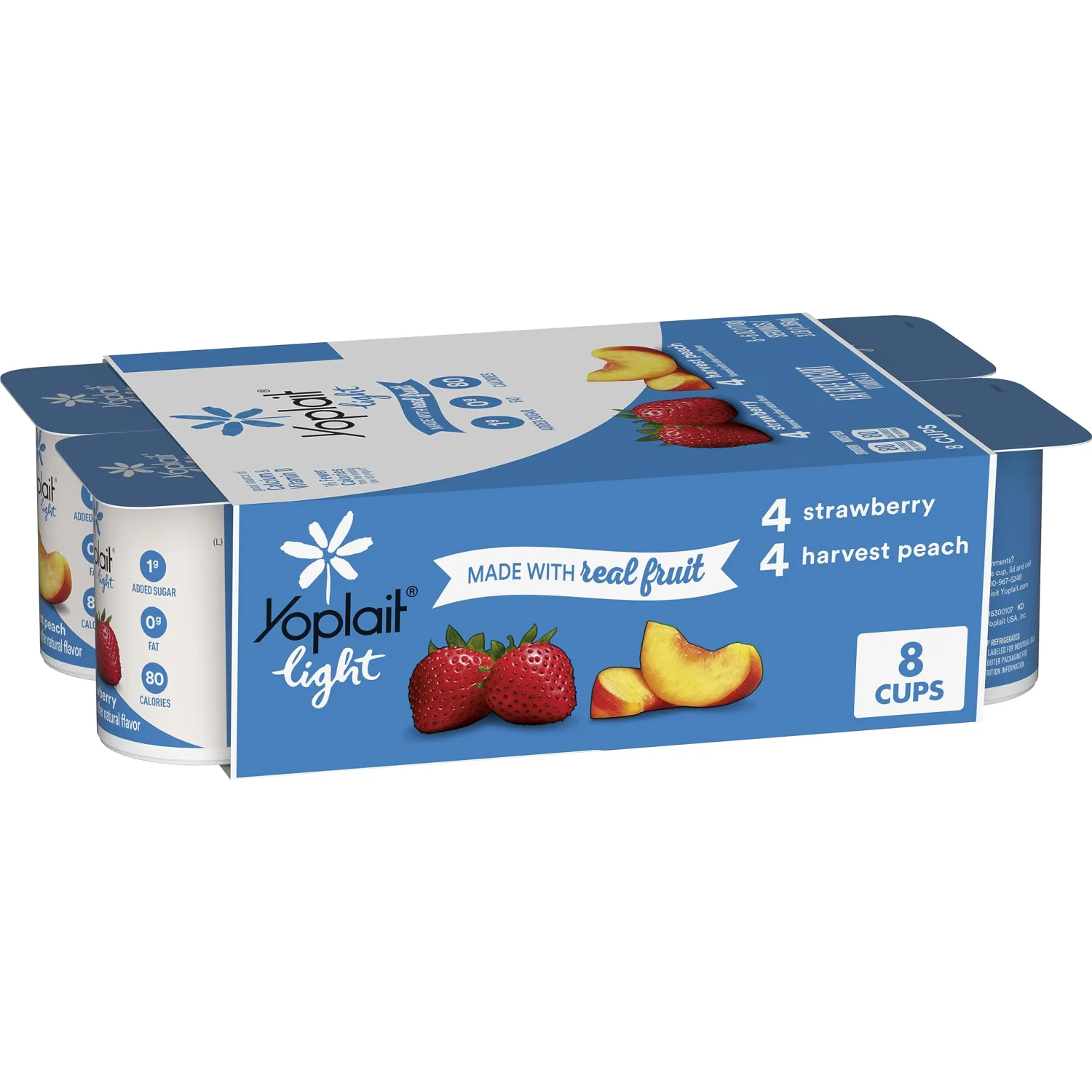 Yoplait Light Fat Free Yogurt Pack, 8 Ct, 6 OZ Yogurt Cups