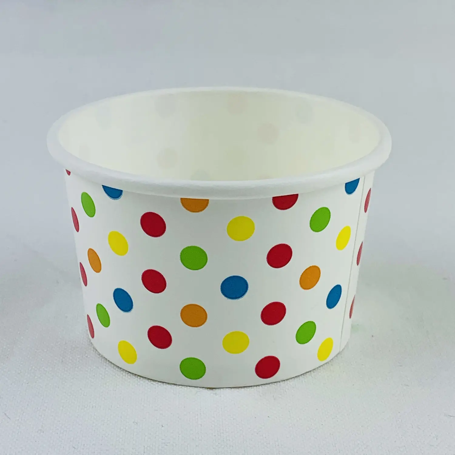 Paper Ice Cream Cups Polka Dot Paper Yogurt Cups 4oz Rainbow 50 pack