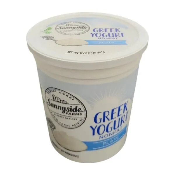 Sunnyside Farms, Plain Greek Yogurt, 32 Ounce