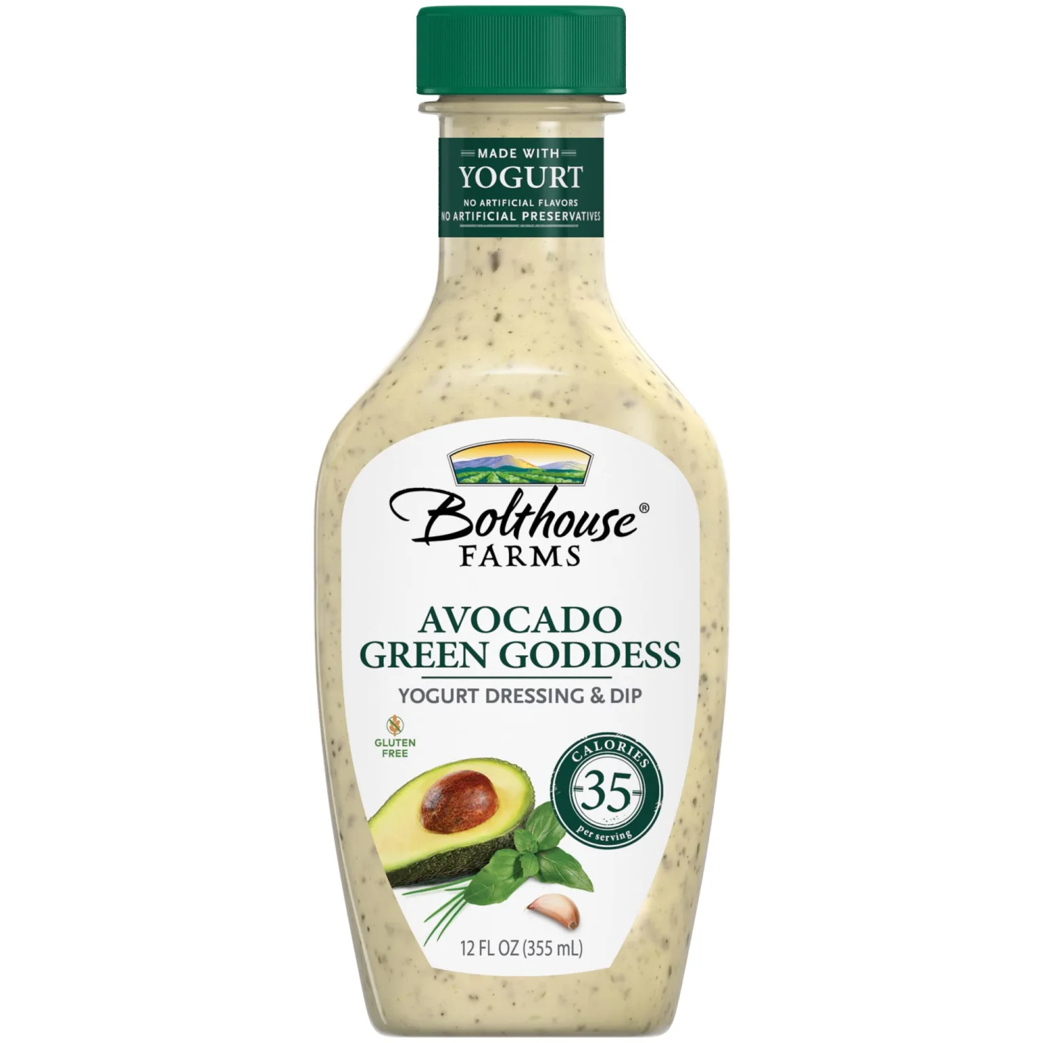 Bolthouse Farms Dressing, Avocado Green Goddess Creamy Yogurt Dressing, 12 fl. oz.