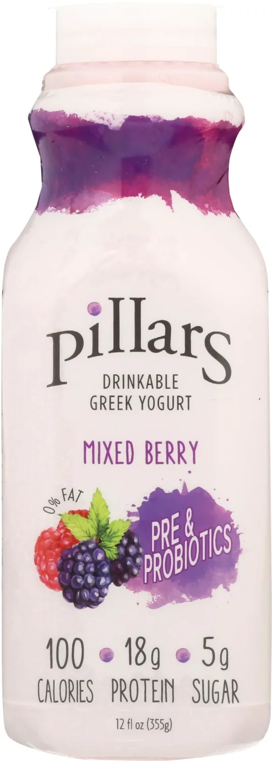 PILLARS Mixed Berry Drinkable Greek Yogurt, 12 FZ