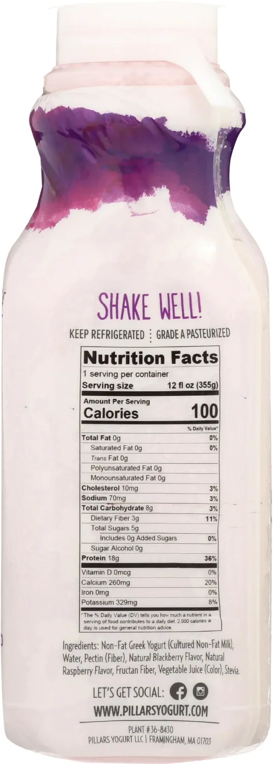 PILLARS Mixed Berry Drinkable Greek Yogurt, 12 FZ