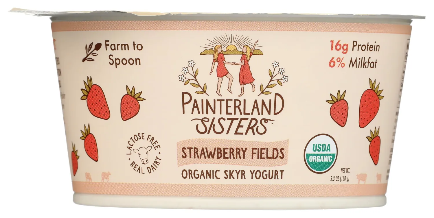 Painterland Sisters Organic Strawberry Skyr Yogurt, 5.3 OZ