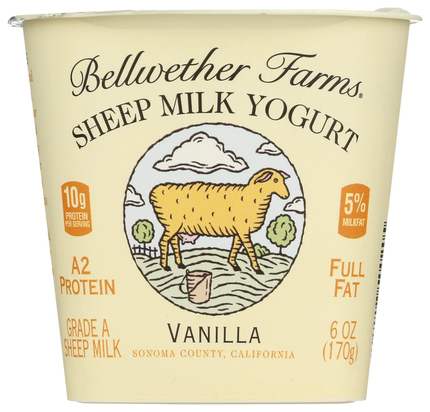 Bellwether Farms, Sheep Milk Yogurt, Vanilla, 6 oz