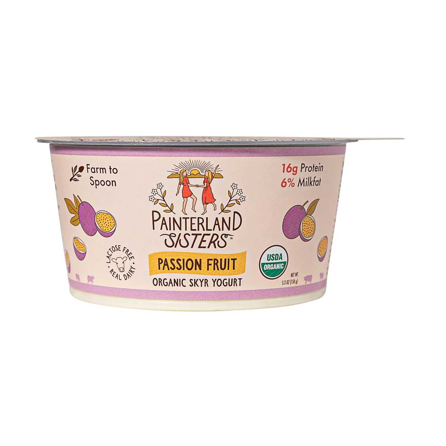 Painterland Sisters Organic Passion Fruit Skyr, 5.3 OZ