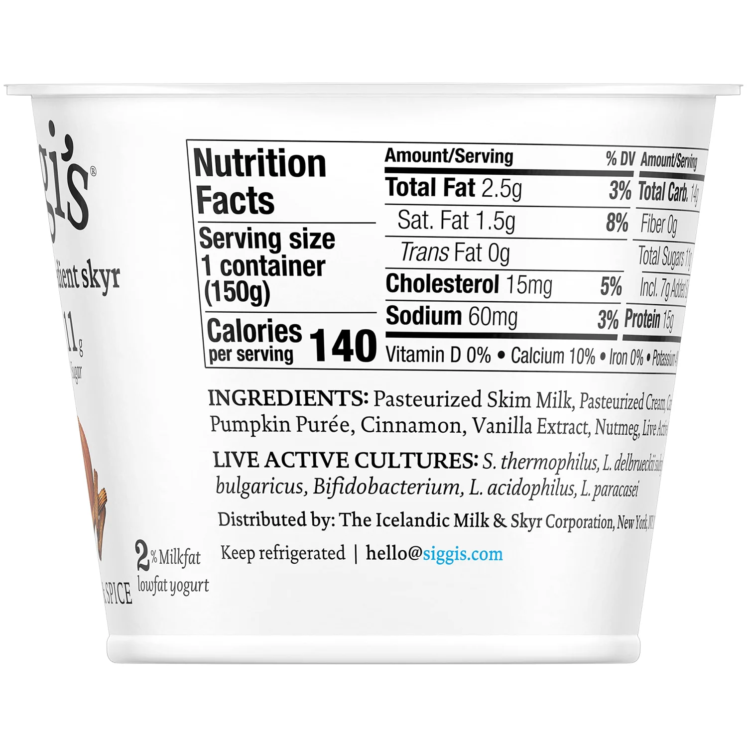 Siggi's, Yogurt Icelandic Seasonal 2%, 5.3 Ounce