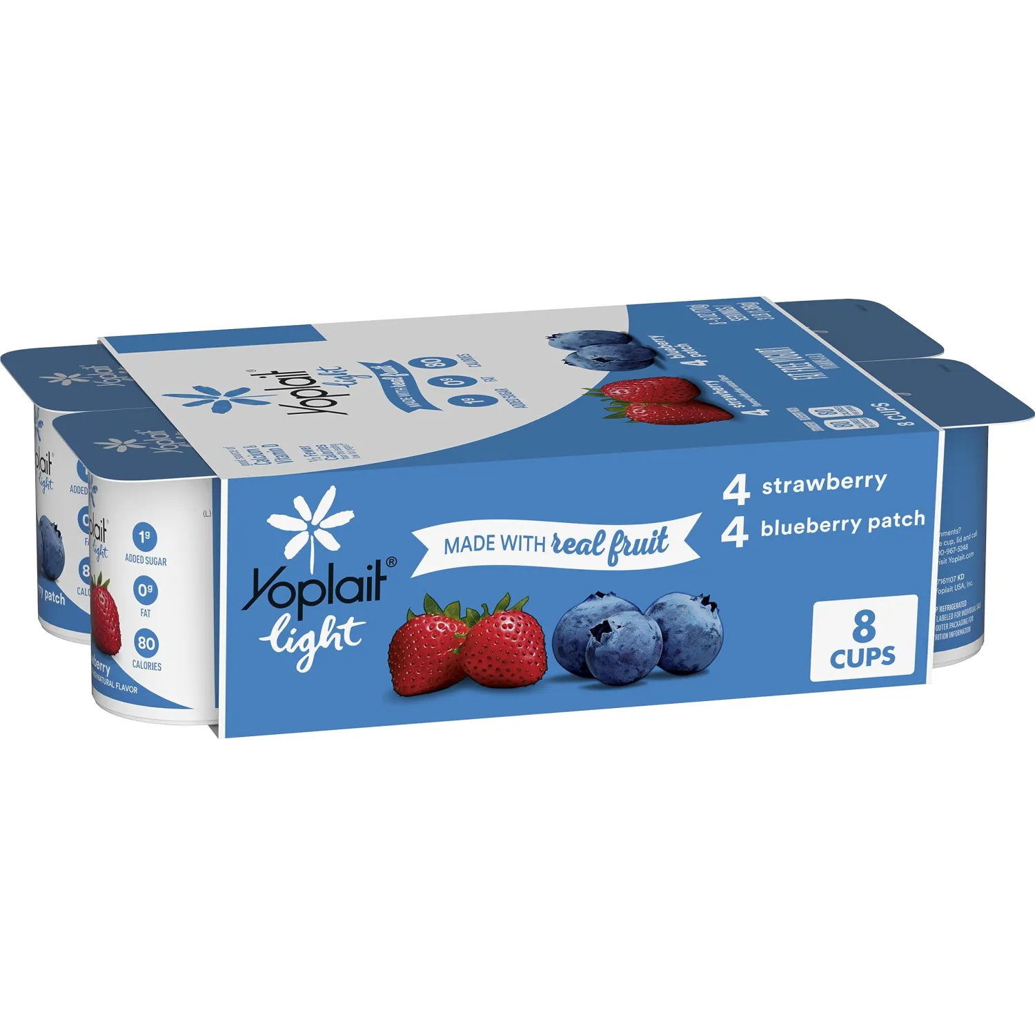 Yoplait Light Fat Free Yogurt Pack, 8 Ct, 6 OZ Yogurt Cups