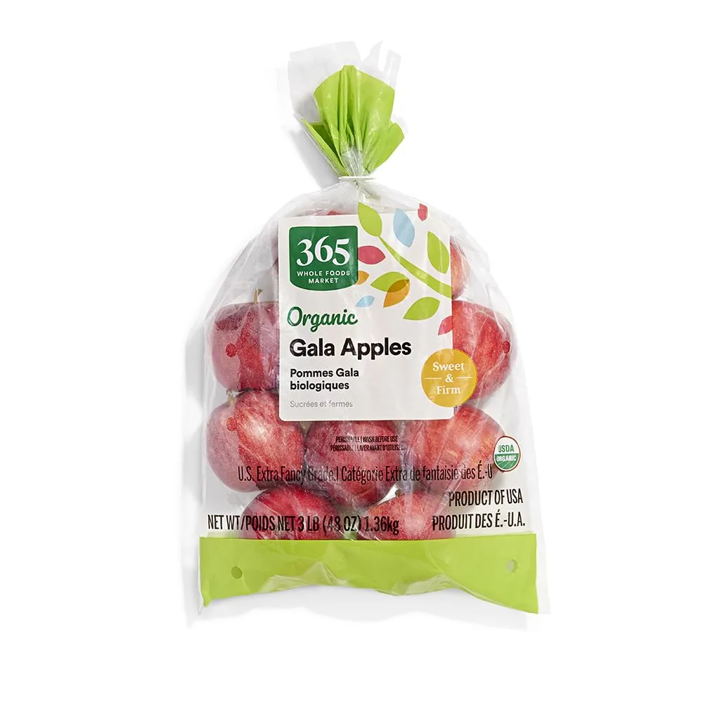 Organic Gala Apples, 3 lb Bag